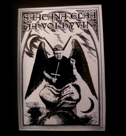 Saatana elää ja voi hyvin vinyl sticker