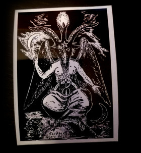 Baphomet black vinyl sticker
