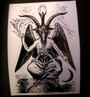Baphomet white vinyl sticker