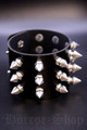 Black wristband with rat spikes