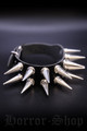 Black wristband with long spikes