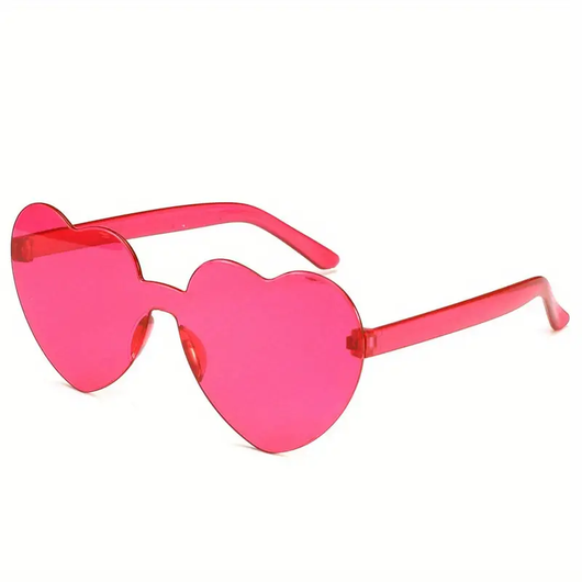 Rose red heart sun glasses