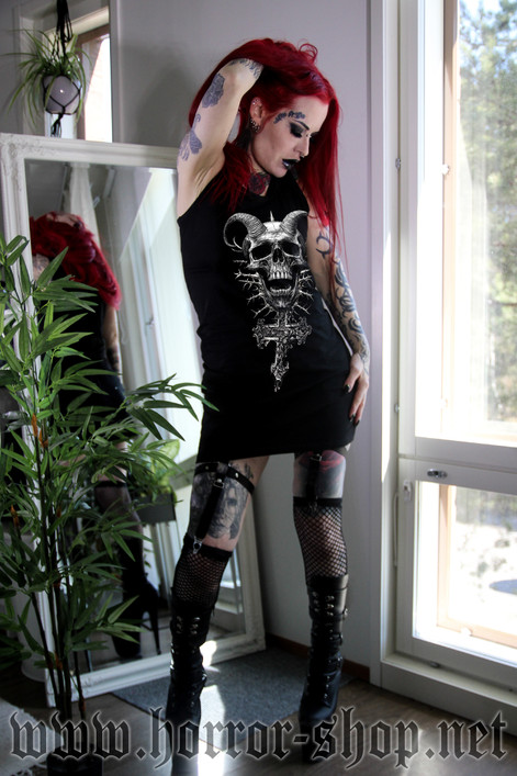 Horned skull dress