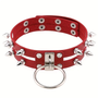 Two row Spike neclacklace/choker, red