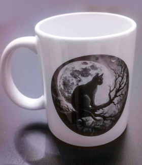 Cat and the moon -muki