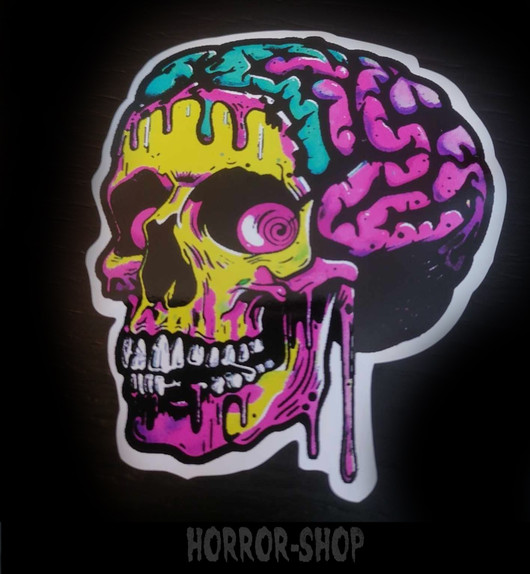 Candy skull vinyl sticker