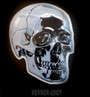 Silver skull vinyl sticker