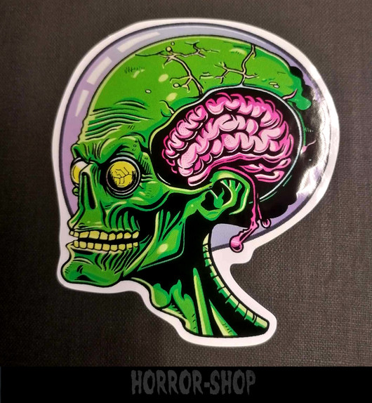 Alien brainiac vinyl sticker