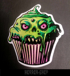 Green killer cupcake sticker