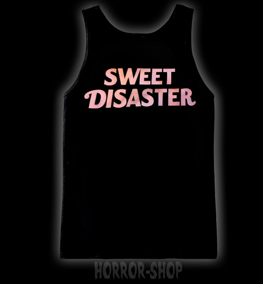 Sweet Disaster paita pinkillä metallipainatuksella, T-paita