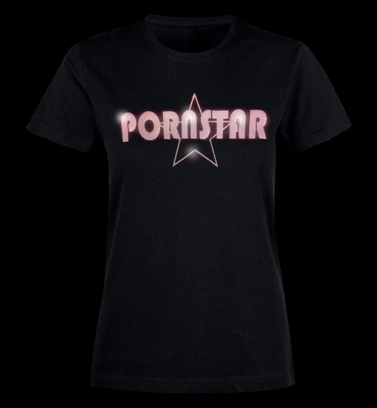 Pornstar paita Pink metallipainatuksella, T-paita