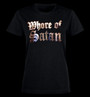 Whore of Satan silver metal print, t-shirt