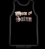 Whore of Satan silver metal print, t-shirt