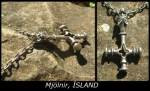 WOLF CROSS FROM ICELAND, Bronze colour