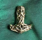 VIKING WARRIOR, bronze Thor Hammer, pendant