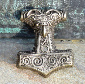 THOR HAMMER, Sweden, Pewter pendant Bronze colour