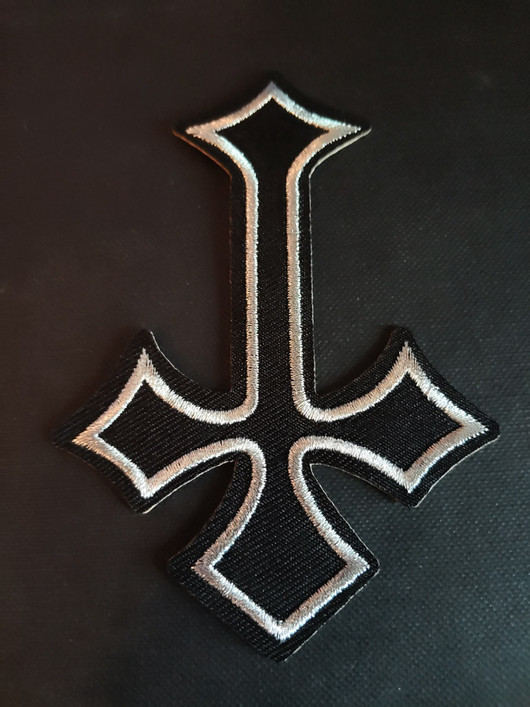 Inverted gothic cross patch