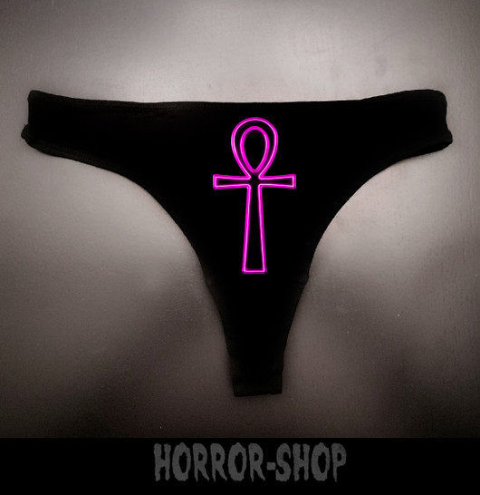 Neon Ankh pink String