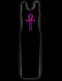 Neon Ankh pink long dress