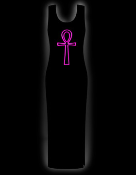 Neon Ankh pink pitkä mekko