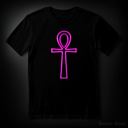 Ankh pink Neon light (T-shirt)