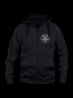 Baphomet musta, huppari vetoketjulla