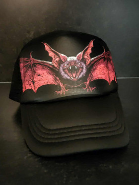Vampire bat - musta trucker cap