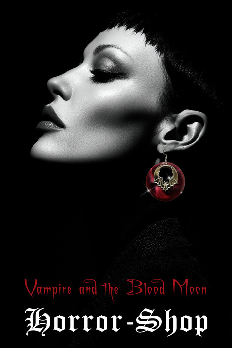 Vampire and the blood moon earrings