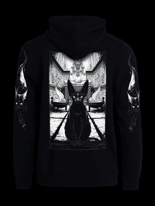 Cat god (hoodie with zipper)