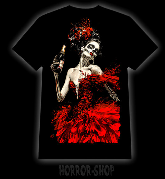 Champagne and death t-shirt