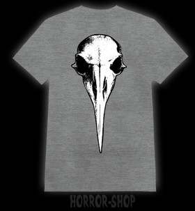 Crow skull (grey T-shirt)
