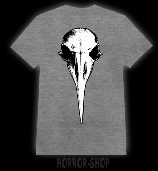 Crow skull (grey T-shirt)