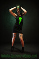 Crow Skull (green) dress