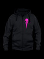 Crow skull hoodie with pink print