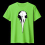 Crow skull (Lime green T-shirt)