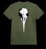 Crow skull (Army green T-shirt)