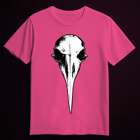 Crow skull pink T-shirt