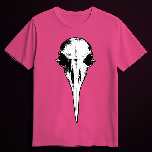 Crow skull pink T-shirt