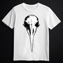 Crow skull (white T-shirt)