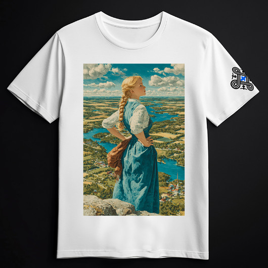 Suomi-Finland maiden (white T-shirt)