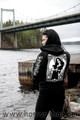 Goth Muerte -hoodie with zipper