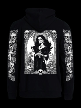 Goth Muerte -Huppari vetoketjulla