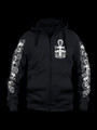 Goth Muerte -hoodie with zipper