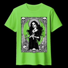 Goth Muerte Lime Green (T-shirt)