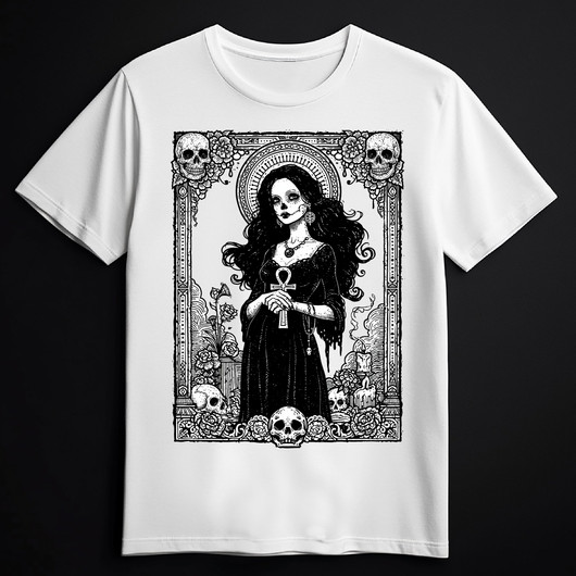 Goth Muerte valkoinen (T-paita)