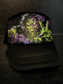 Green zombie - black trucker cap