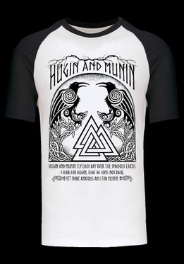 Hugin and Munin baseball T-shirt