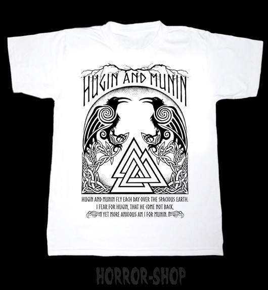 Hugin and Munin white T-shirt