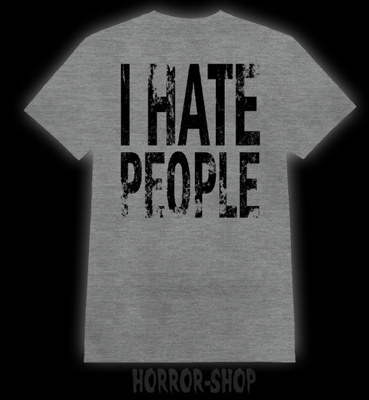 I HATE PEOPLE Gray T-shirt