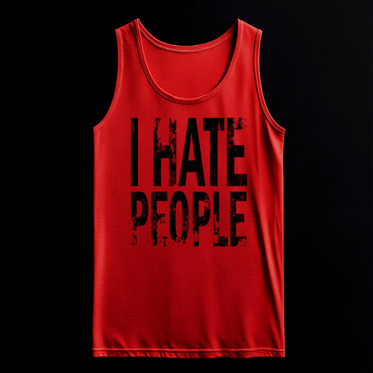 I HATE PEOPLE red T-shirt